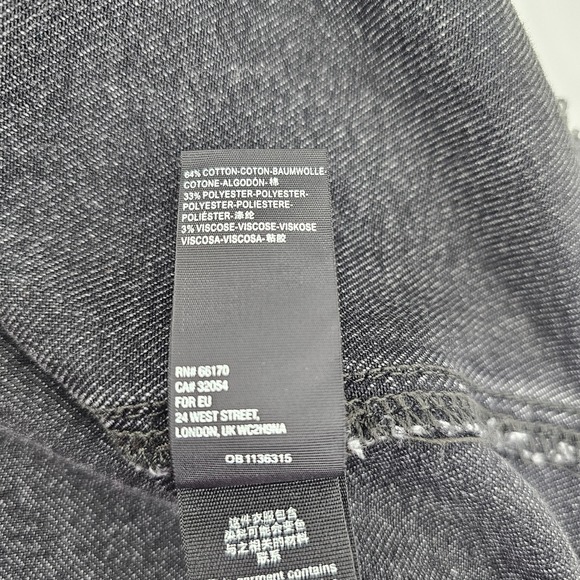 Free People We The Free The Parker Denim Mini Skirt Sulphur Black 24 OB1136315 - Picture 9 of 9